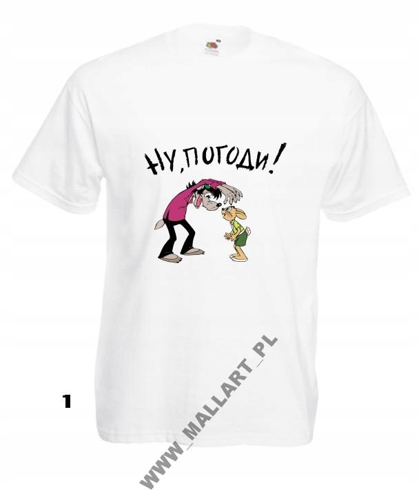 

Męska Koszulka Wilk I Zając Bajka Wzory