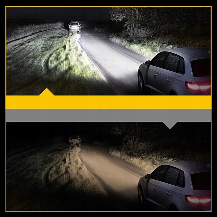 2x ŻARÓWKI LED H7 BARDZO MOCNE 4000LM 6500K 1:1 CANBUS 50000H 40W DC 12-24V Typ żarówki H7