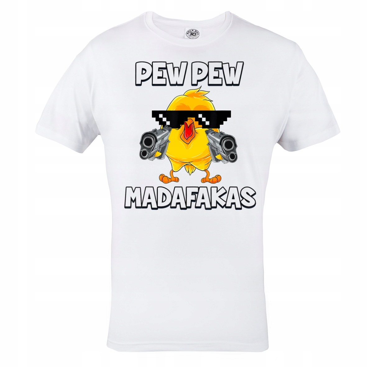 

Męska Koszulka Żółte Pisklę Pew Pew Madafakas