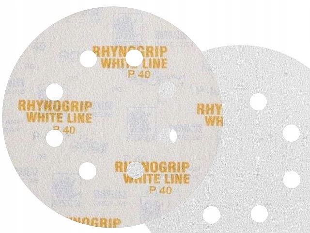 Indasa White Papier ścierny Krążek Krążki ścierne na rzep 8H 125 mm P 40