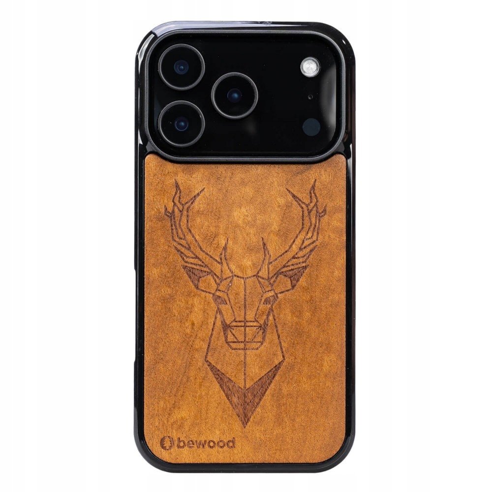 Dřevěný Pouzdro Bewood pro iPhone 17 Pro s motivem jelena Imbuia