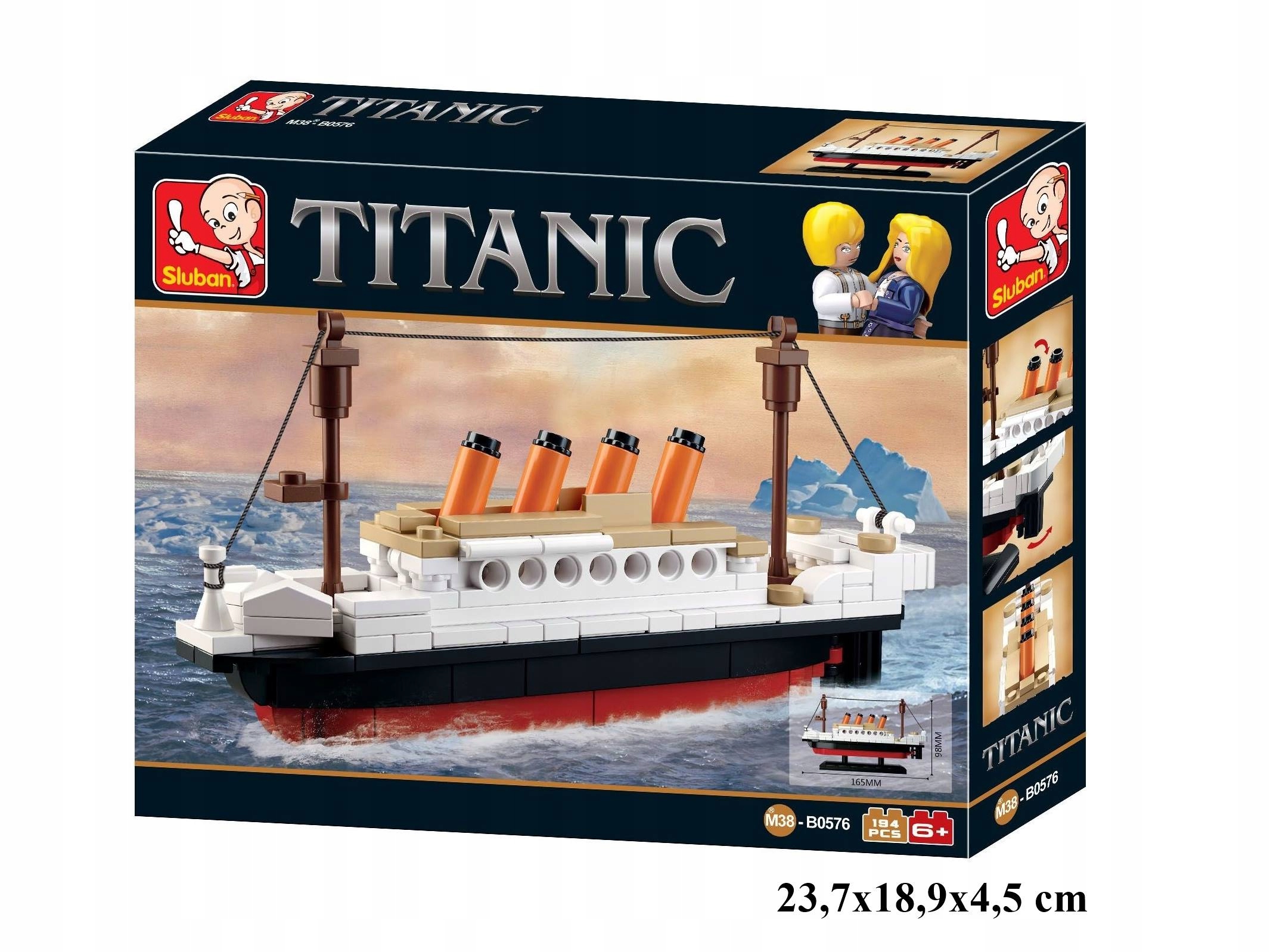 KLOCKI SLUBAN STATEK Titanic mały 194 - B0576 Liczba elementów 194