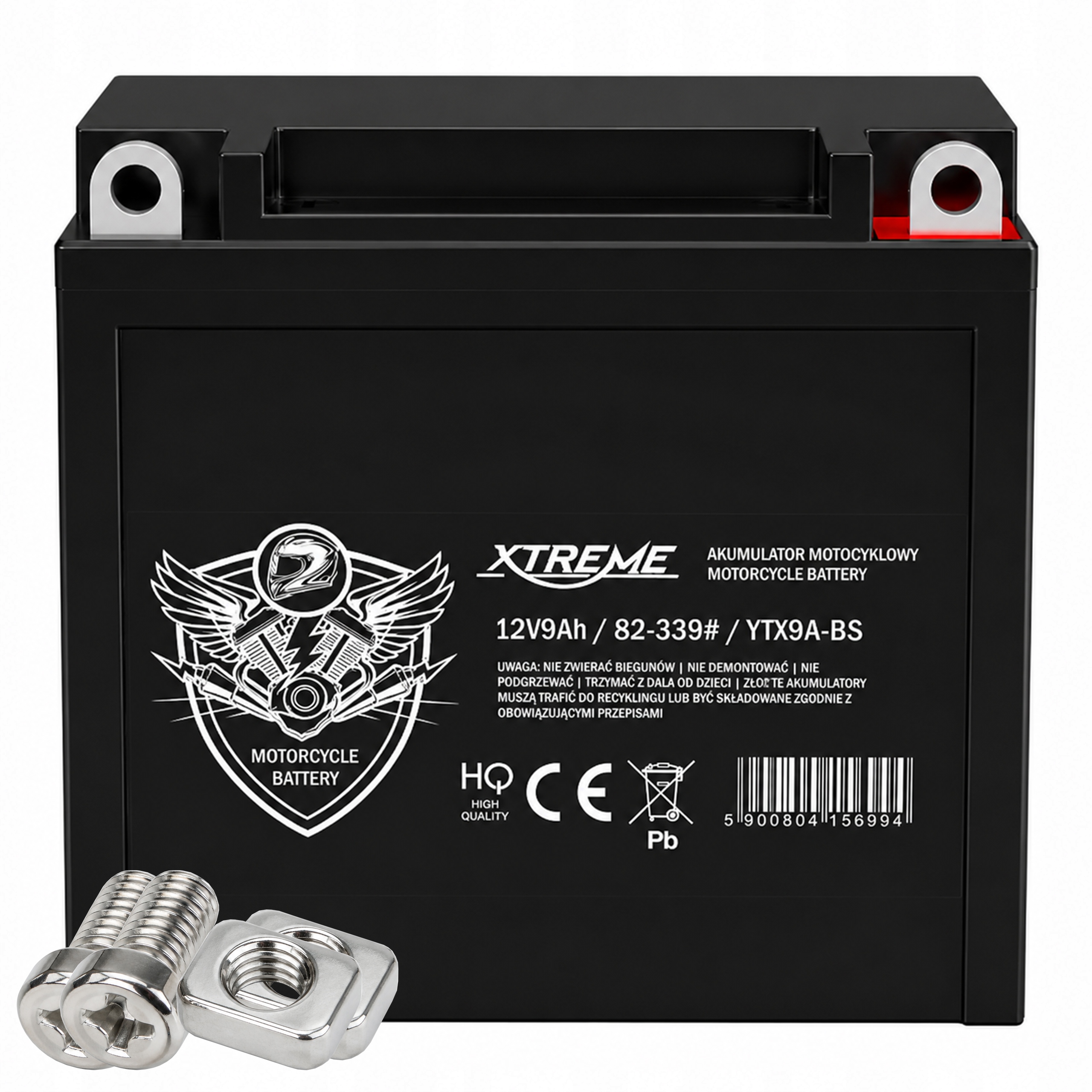 Akumulator Motocyklowy Xtreme Prawy+ 9AH 12V Bezobsługowy Agm Skuter Quad