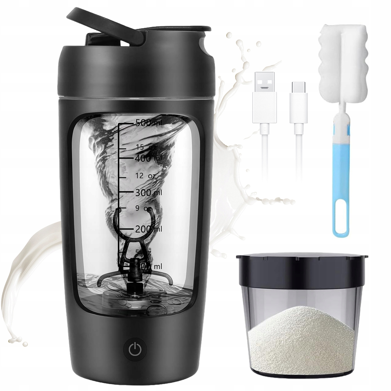 Elektrický Šejkr S Nádobkou Na Prášek, Mixér Na Bílkoviny, Shaker 650 ML