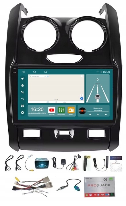 Rádio Navigace Dacia Duster 2014-2018 Carplay Android 8/256GB Sim