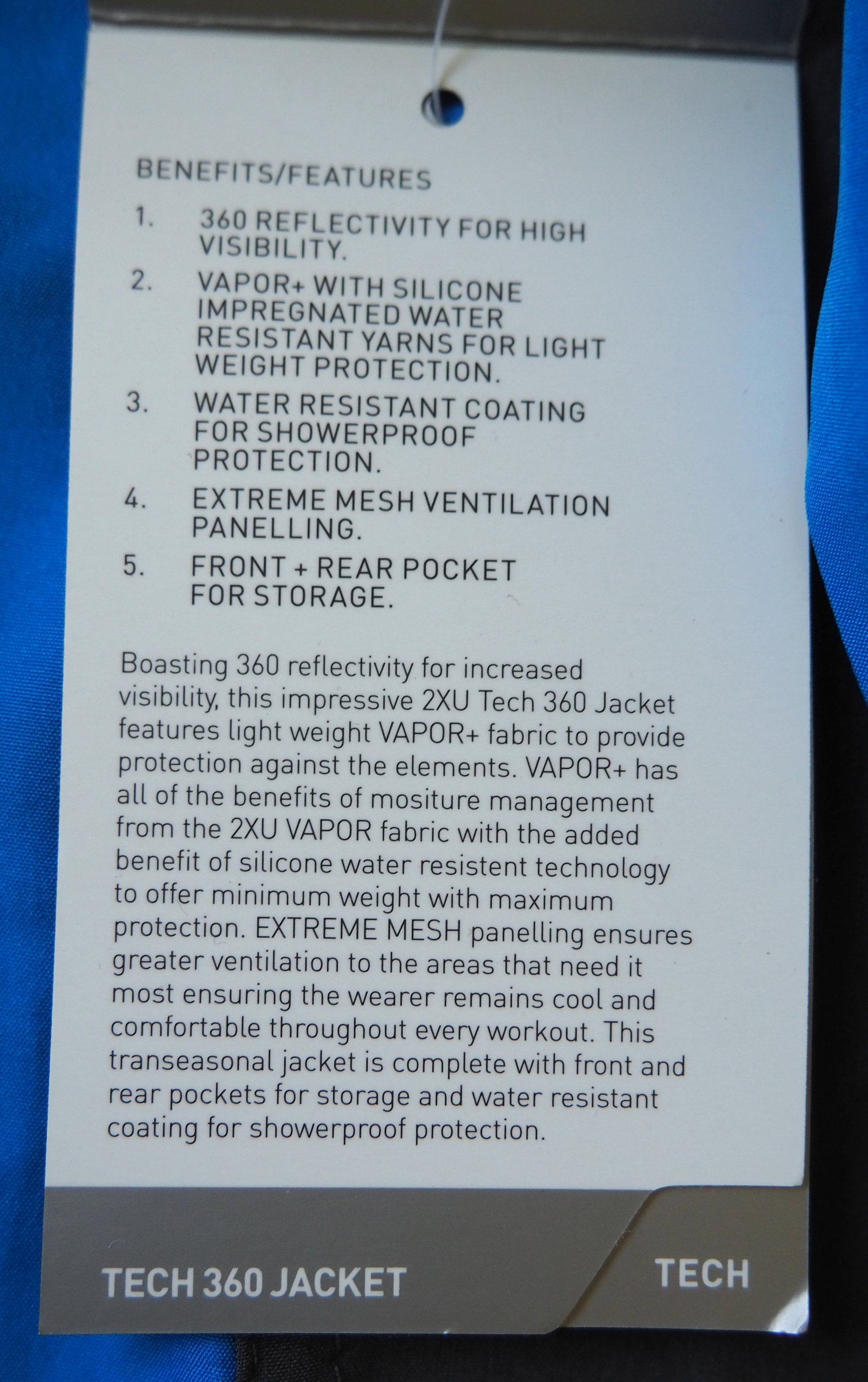 2XU_Tech360Jacket_cienka kurtka_bieganie_trening_S Rozmiar S