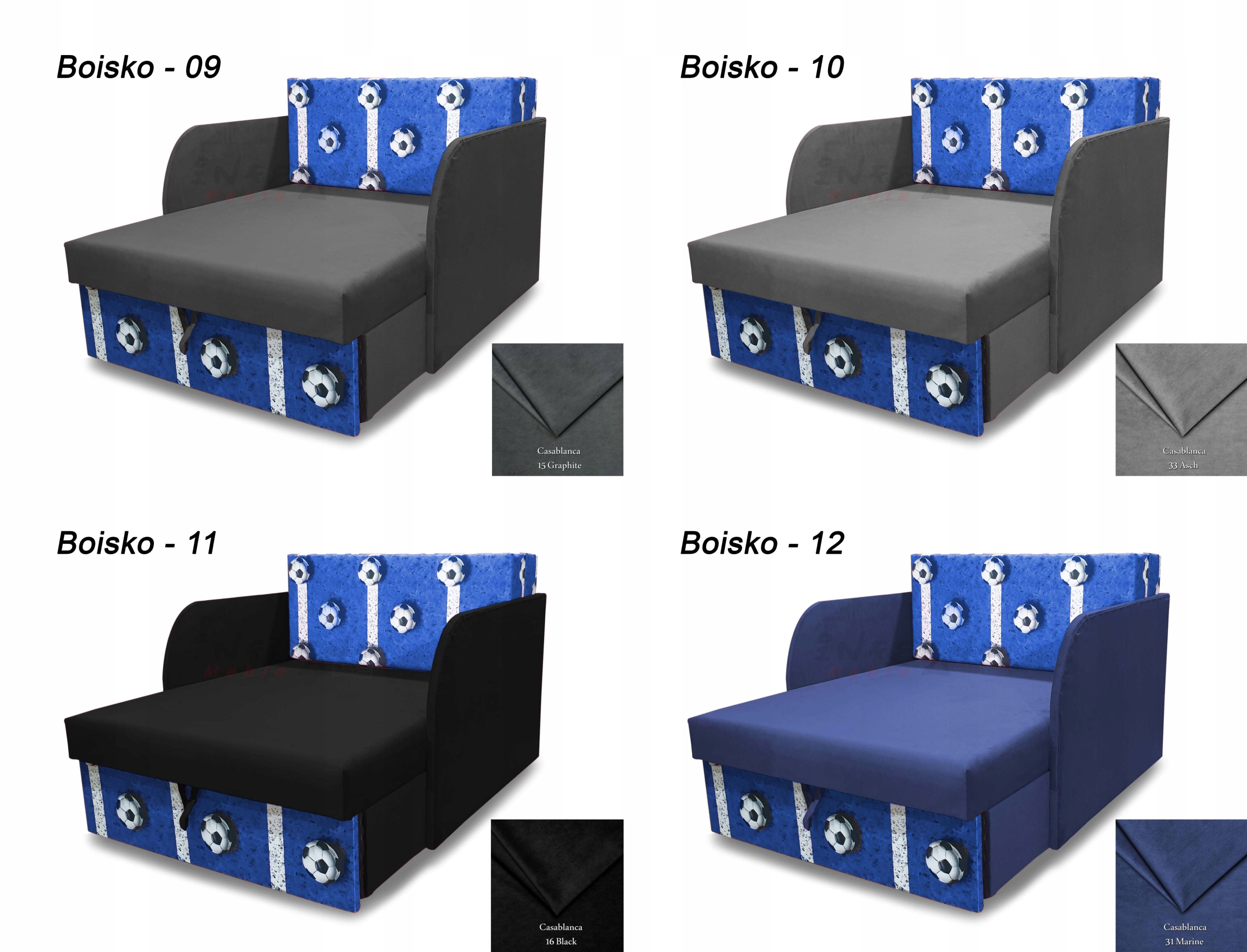 Łóżko dla dziecka, fotel rozkładany, KUBUŚ Wysokość mebla 52 cm