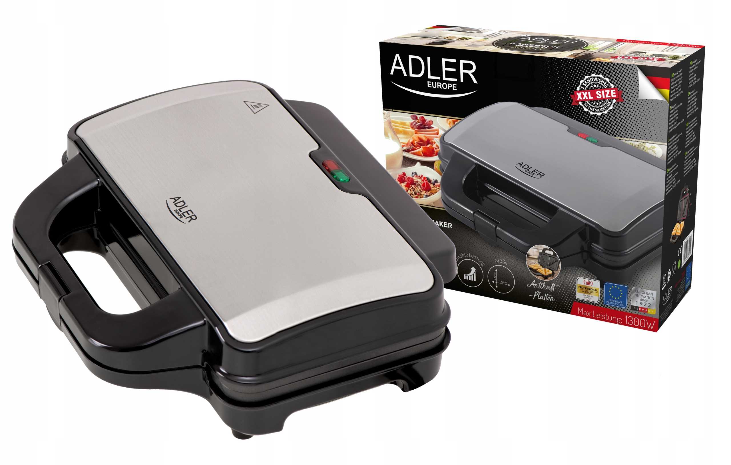Sendvičovač Velikost Usa XXL Adler Ad 3043
