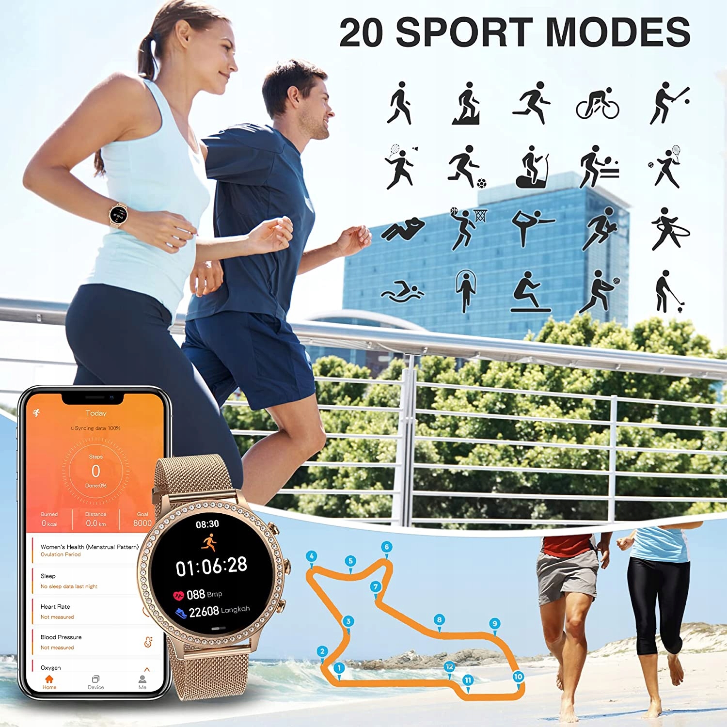 SMARTWATCH DAMSKI ZEGAREK SMART WATCH I70 SILVER EAN (GTIN) 0191491465505