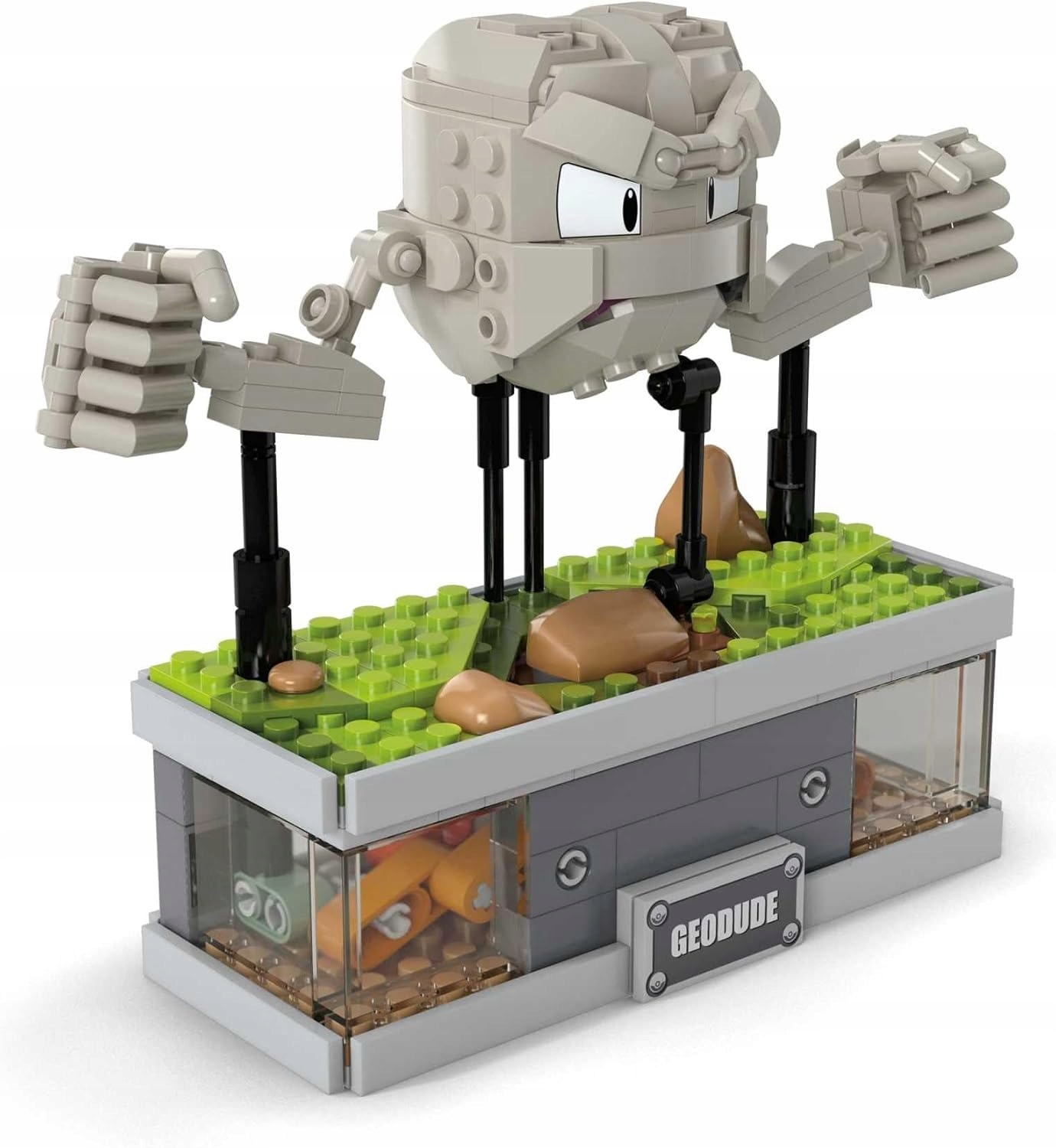Блоки MEGA CONSTRUX, 355 штук, POKEMON Mini Motion Geodude, оригінальна упаковка.