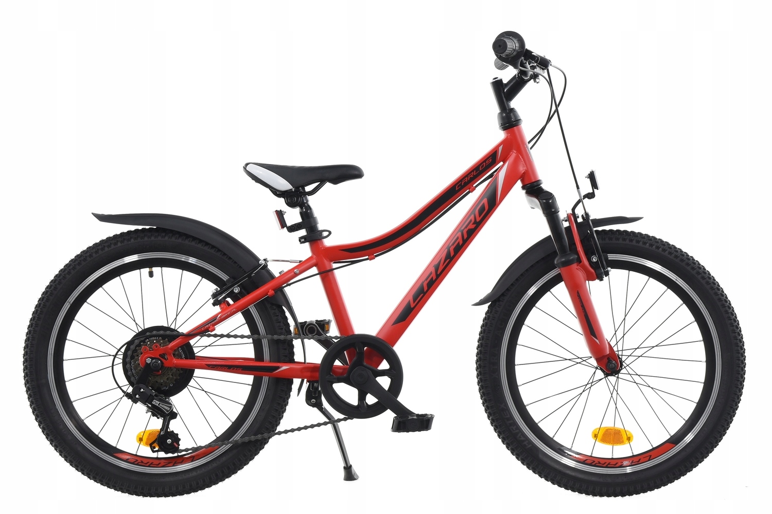 Rower Dziecięcy 20'' Dla Chłopaka Lazaro Carlos Shimano 6 Biegów Czerwony