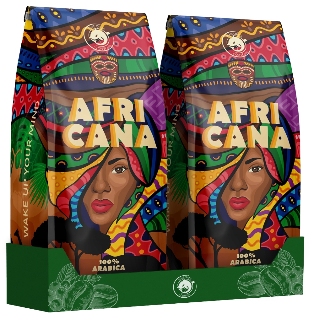 Levně Káva Africana Himba Čerstvě pražená 2 kg 100% Arabica Blue Orca