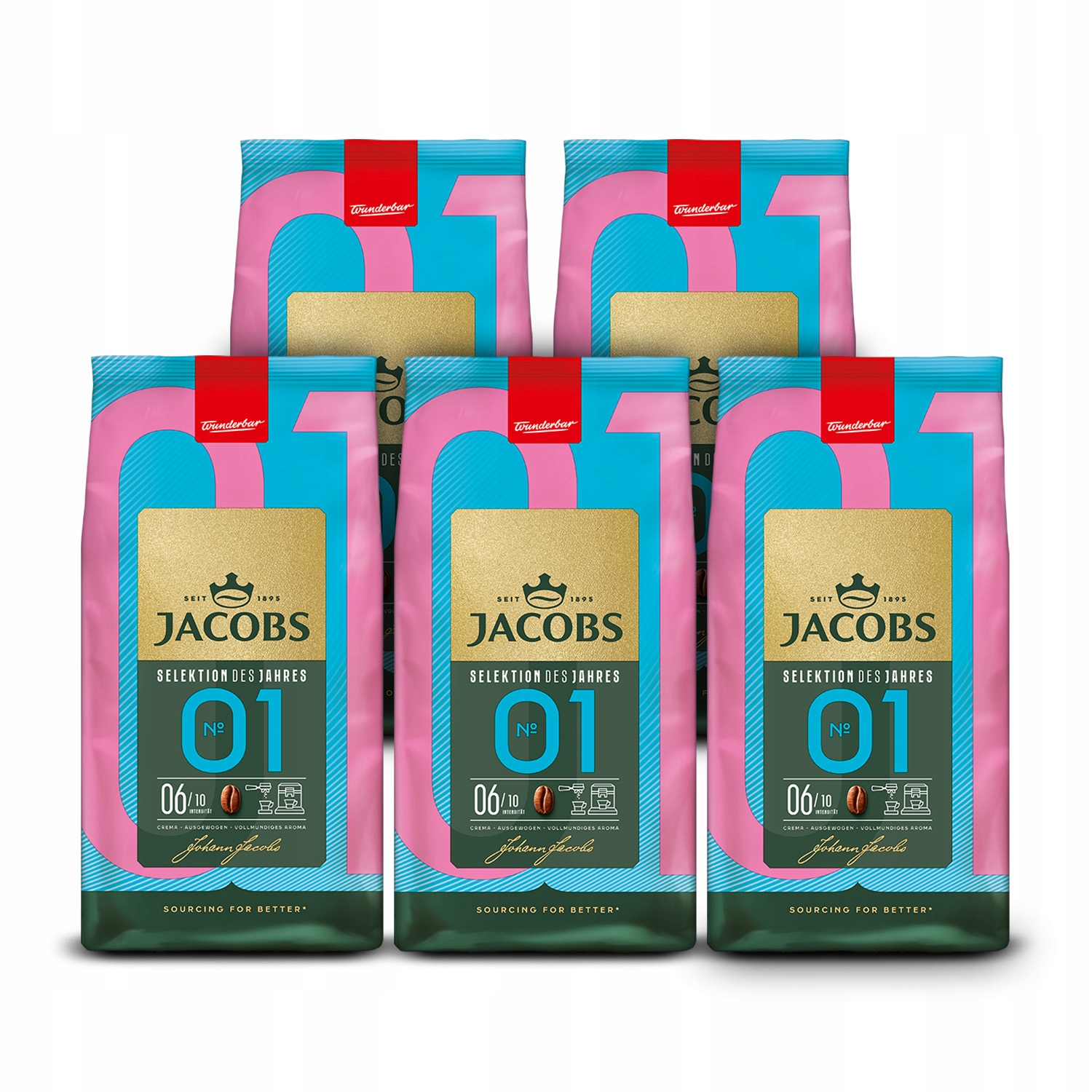 Kawa ziarnista Jacobs Selection Of The Year No. 1 5 x1kg zestaw