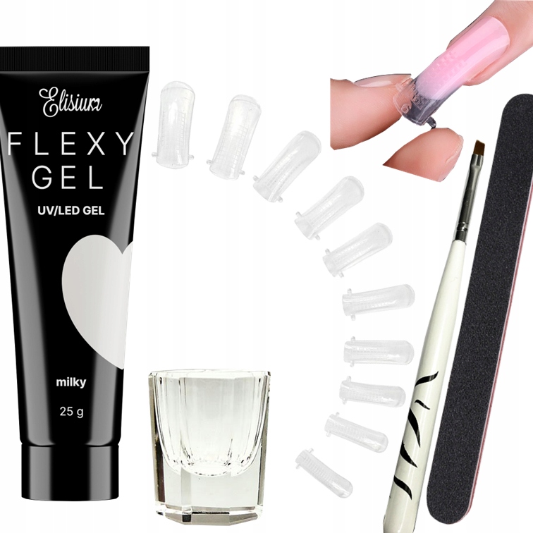 Elisium Flexy Гель Акриловые Формы Кисти Набор