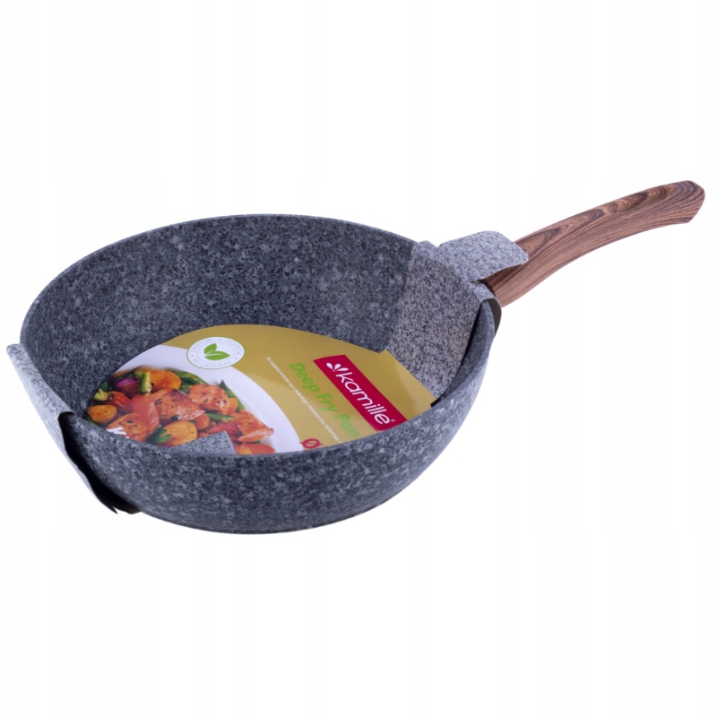 

Patelnia Granitowa Gruba Wok 26cm Indukcja Kamille