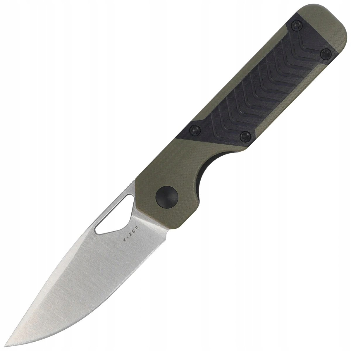 Nóż składany Kizer Mini Militaw Black-Green G10, Satin (V3634SA6)