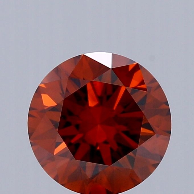 Diament laboratoryjny kolorowy 1.0ct ROUND Fancy Deep Brownish Orange VS1