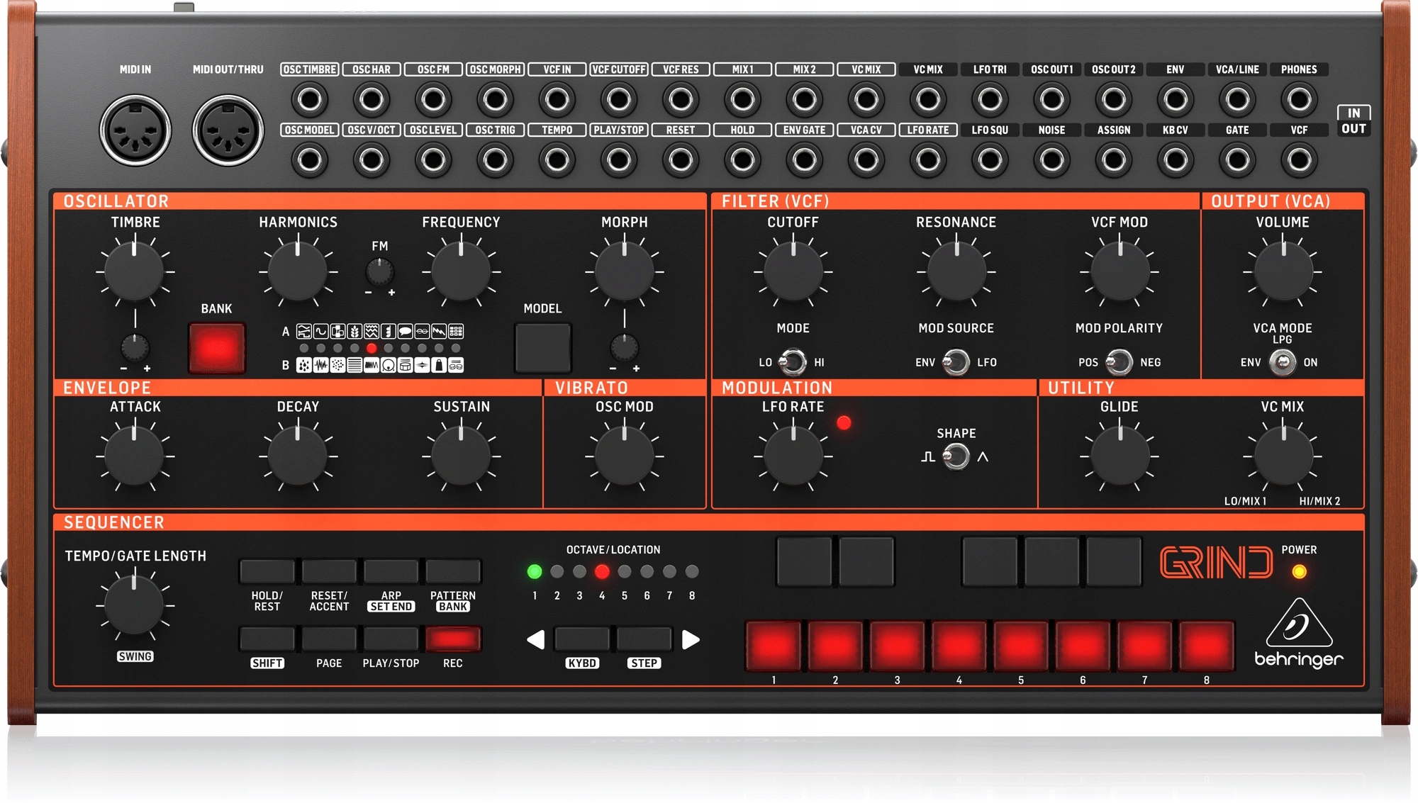 Behringer Grind – hybridní syntezátor
