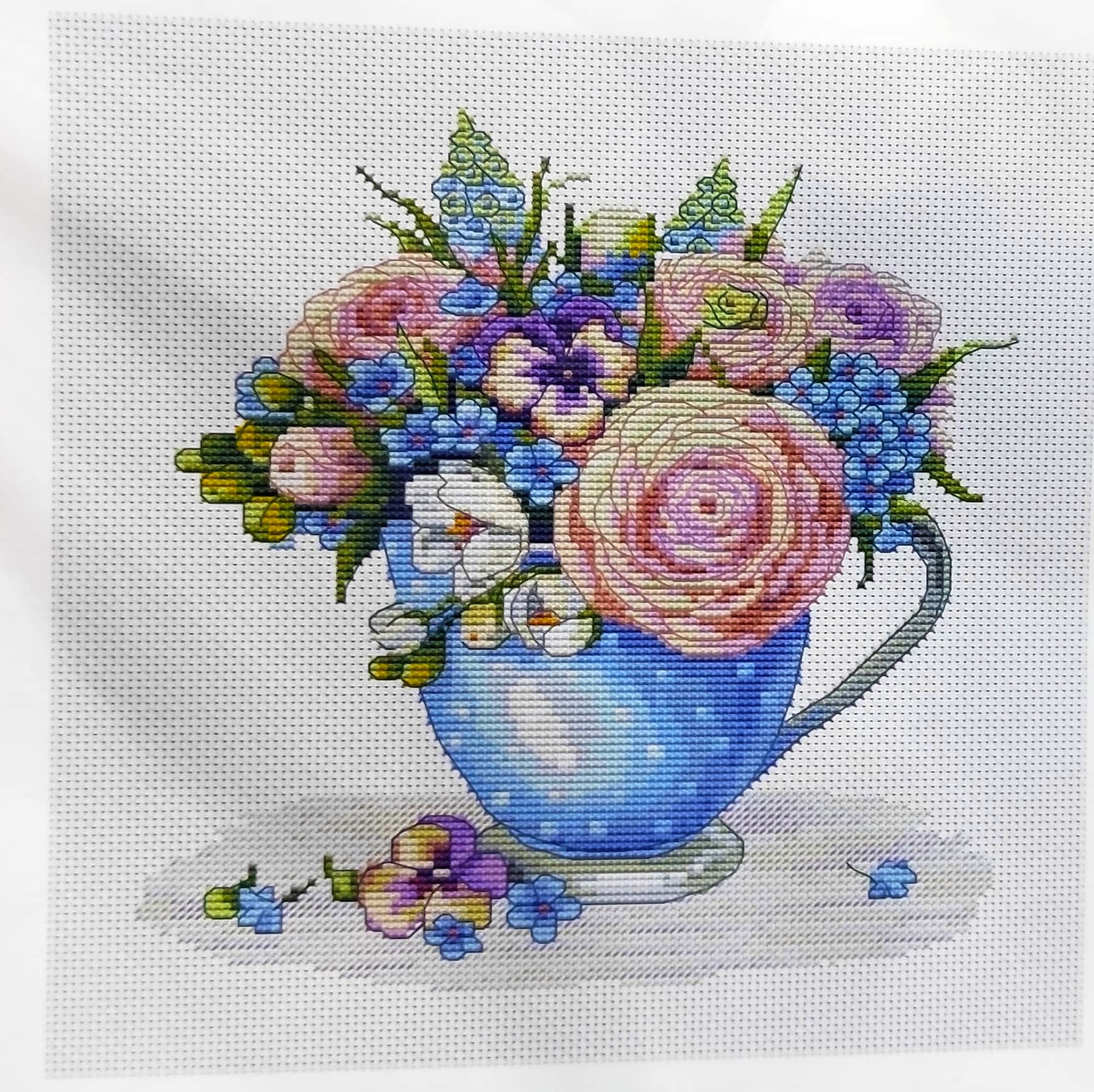 Křížková výšivka počítaná sada (kanva, mulina)