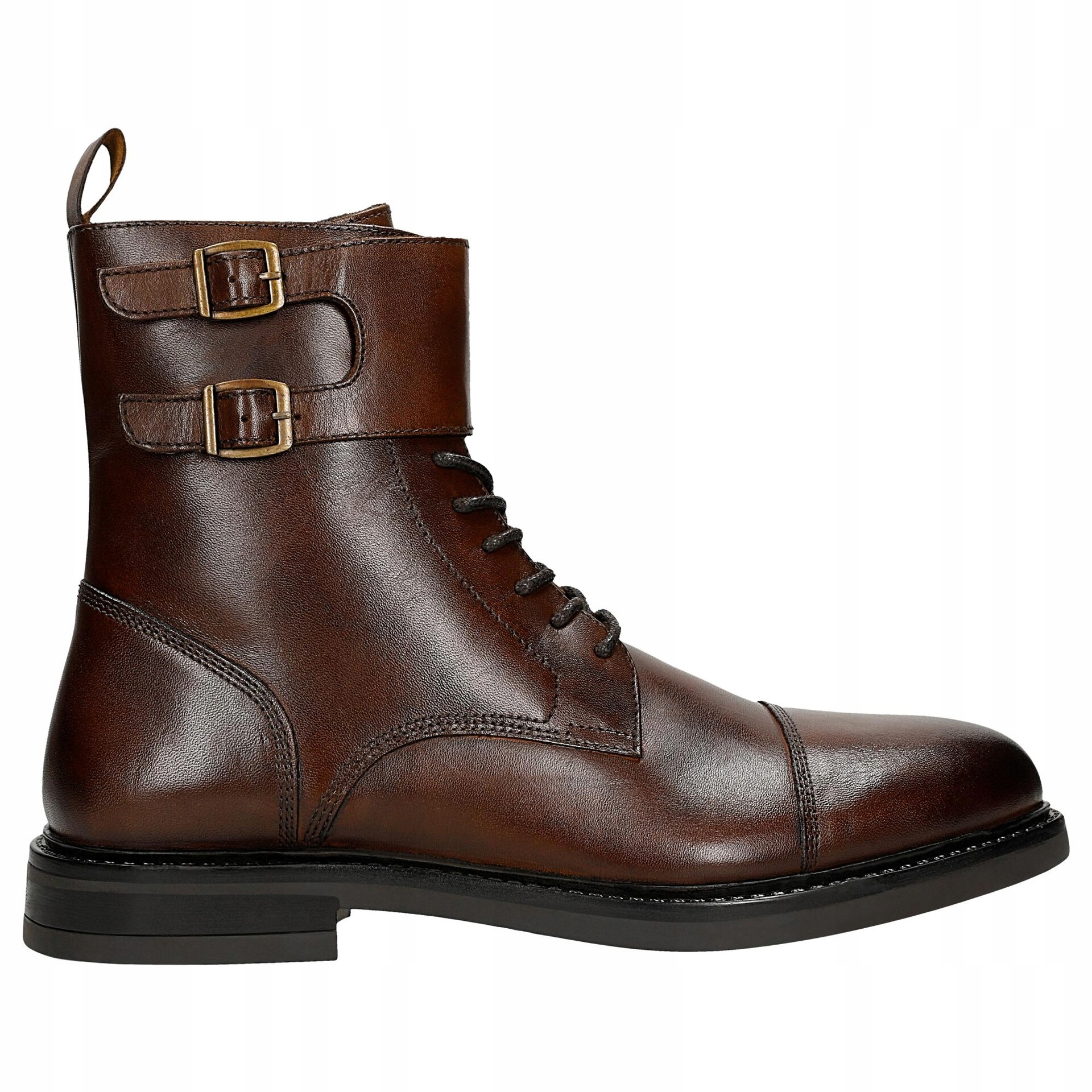 Hnědé kožené kotníkové boty vel.