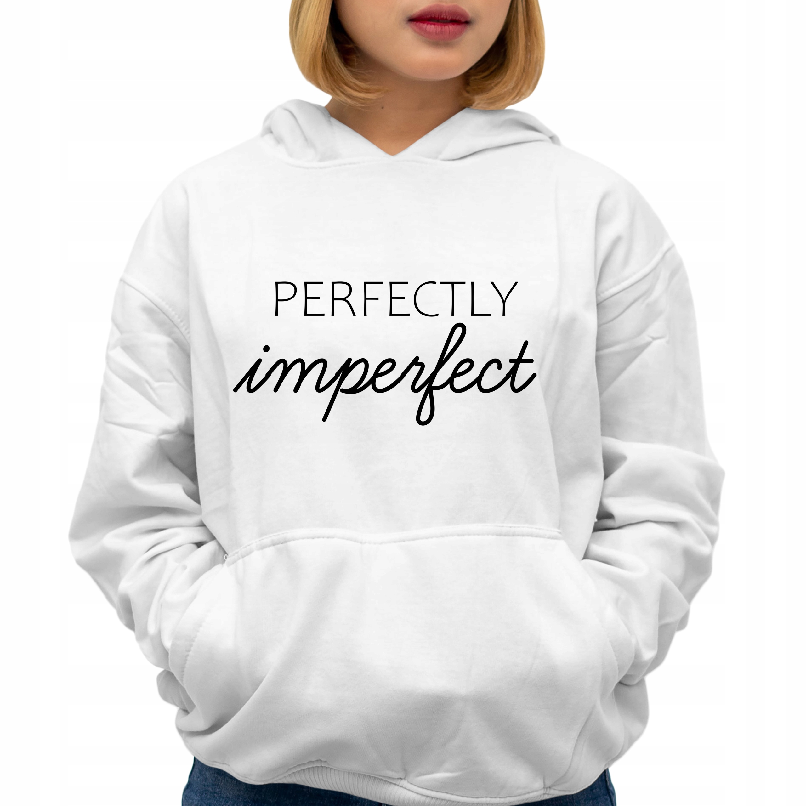 Mikina s vanilkovou Kapuce Perfectly Imperfect jako Dárek Vzory Vel M