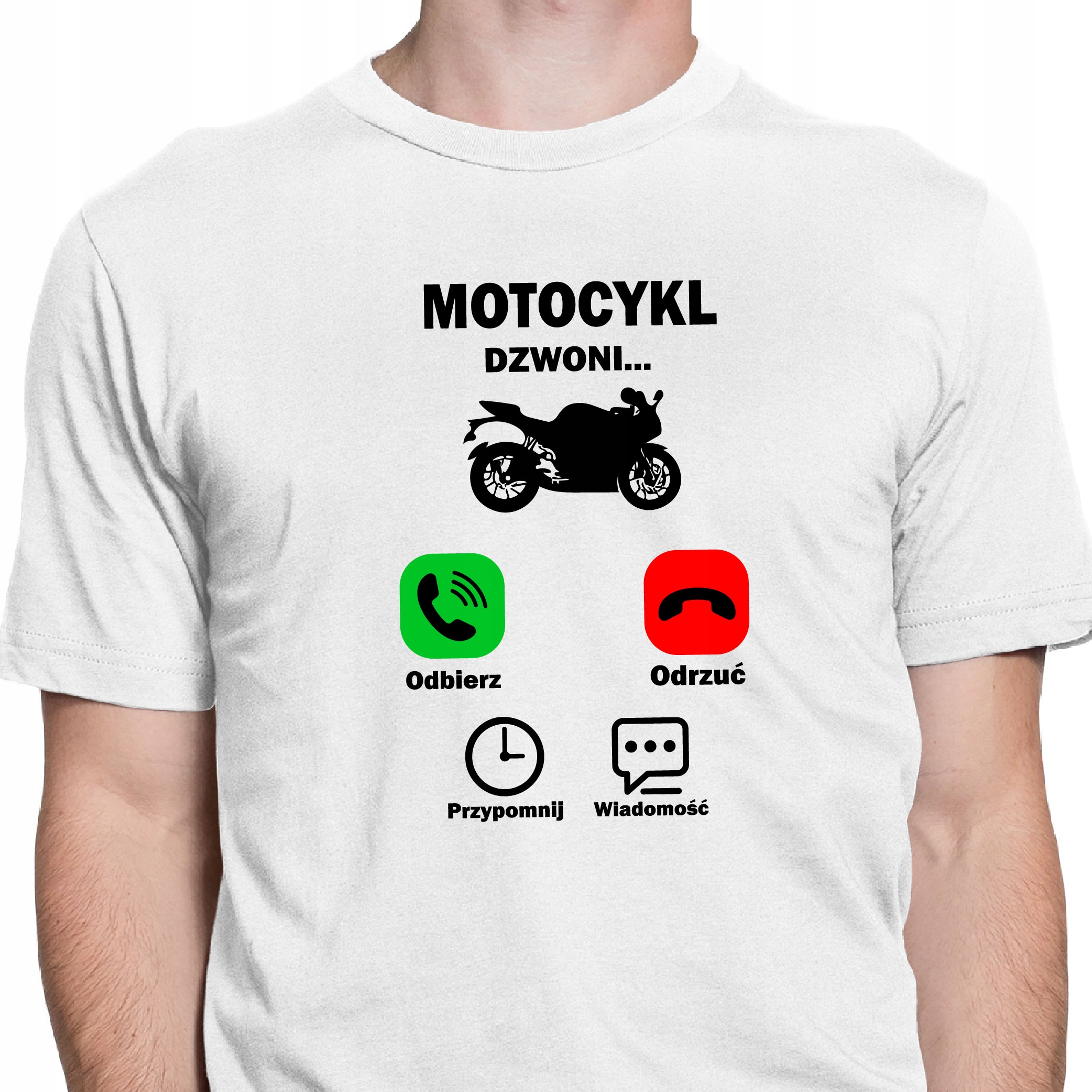 

Koszulka Prezent Dla Motocyklisty Motocykl Dzwoni