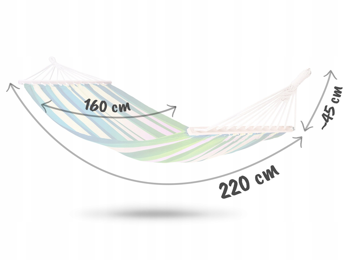 ZIDER OCYNKOWANY stelaż 300kg+hamak 220x160 POLSKI Szerokość materiału 160 cm