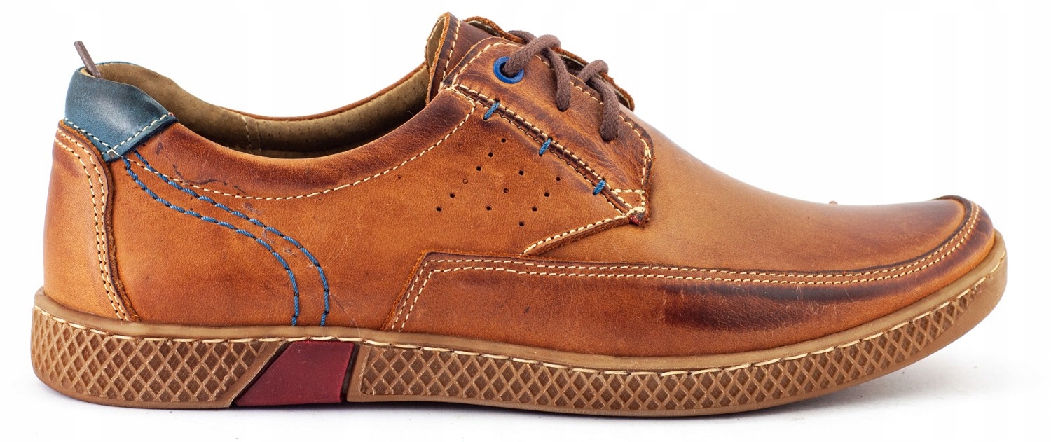 

Buty Męskie Casual Skóra Komodo 911 Rudy 41