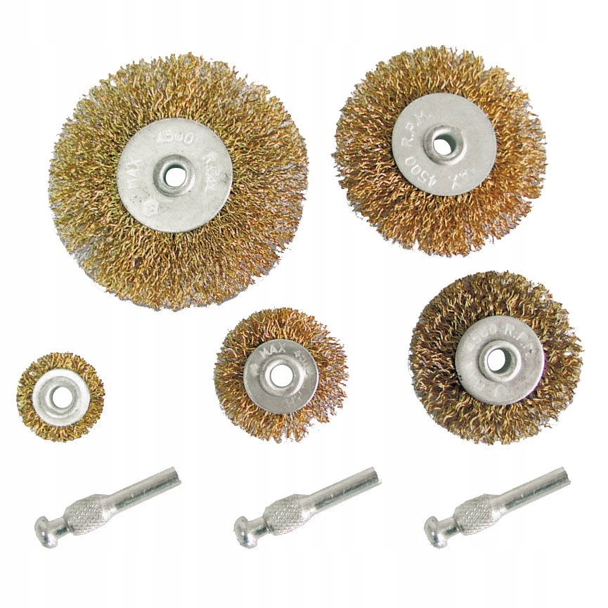 Szczotki stalowe (25,40,50,60,75) kpl. szt.5 3 t