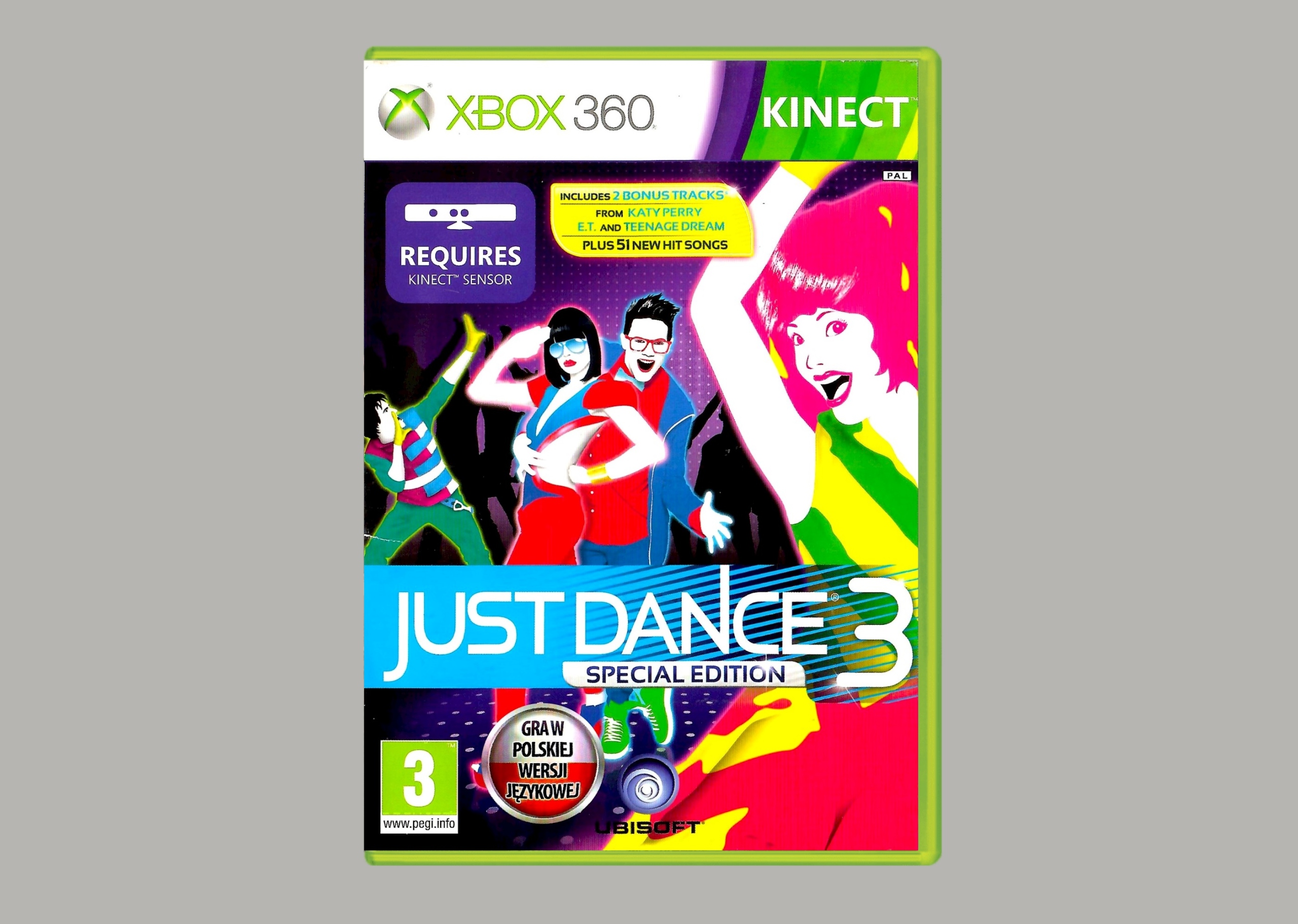 gra na XBOX 360 JUST DANCE 3 SPECIAL EDITION Po Polsku PL Po Prostu TAŃCZ Wersja językowa Angielska Angielska - dialog Angielska - napisy Polska Polska - napisy