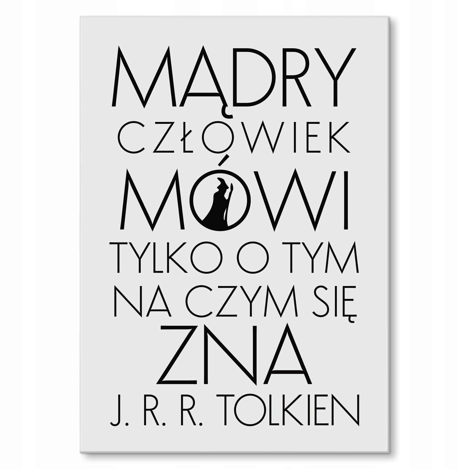 Kovový plakát Moudrý muž Tolkien Dárek 42 x 59 cm