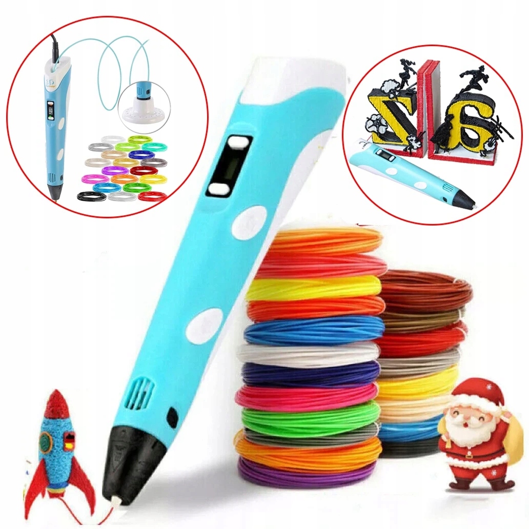 ZESTAW PREZENT DŁUGOPIS 3D PEN DRUKARKA + INSTRUKCJA VIDEO+ GRATIS