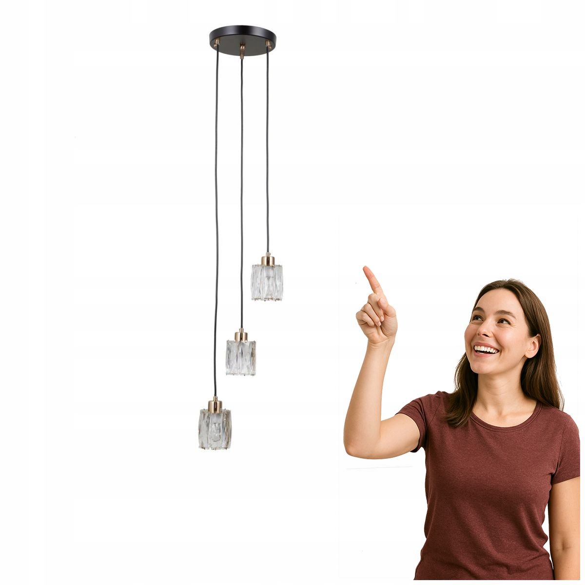 Torno – moderní černo-zlatá závěsná lampa Italux