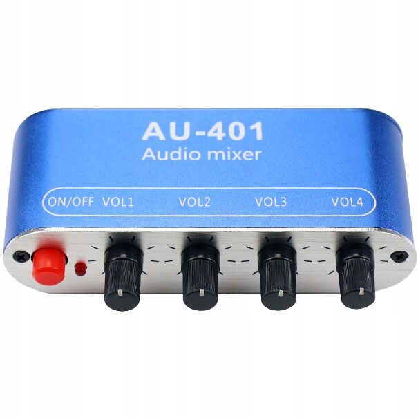 Mikser audio stereo 4 kanałowy w obudowie