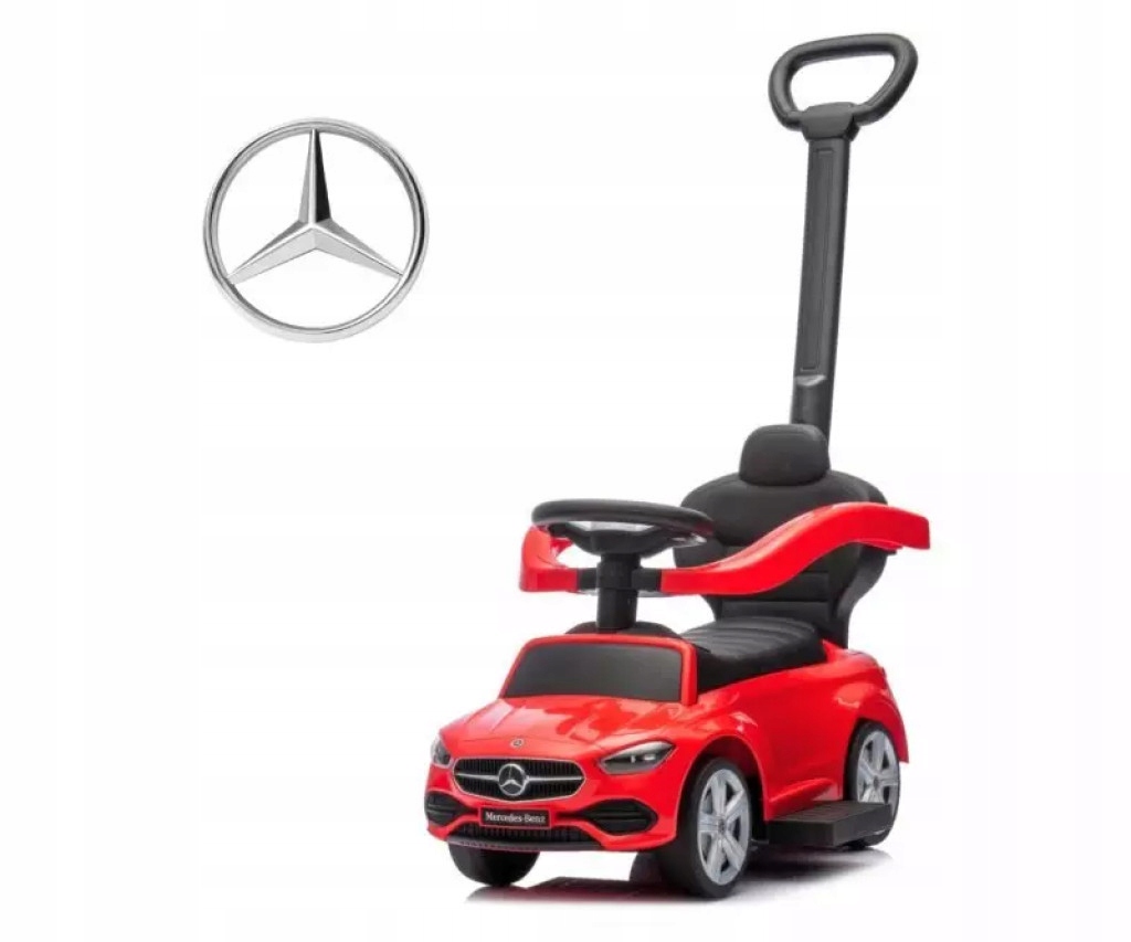 Jeździk z rączką Pojazd Mercedes C-Class S red czerwony Milly Mally Milly