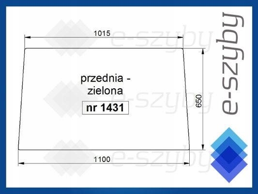 sklo Fiat řady 80 90 94 přední zelené