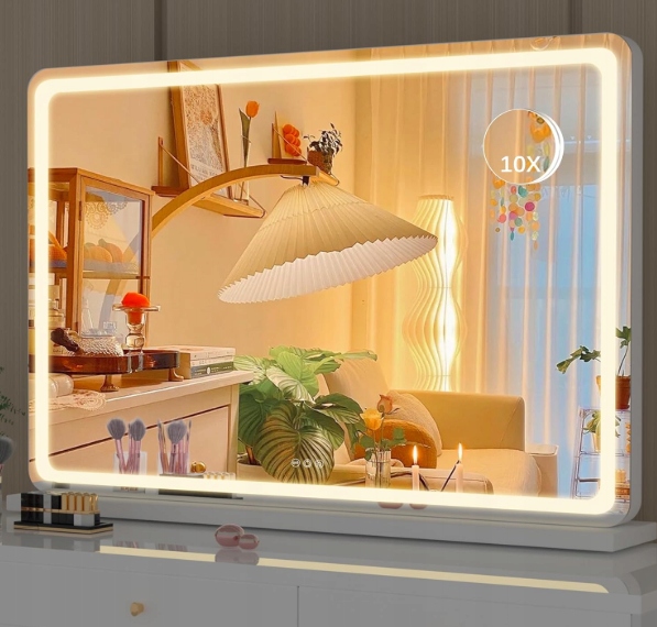 Led zrkadlo Hasipu 80x55 cm biele s 3 režimami