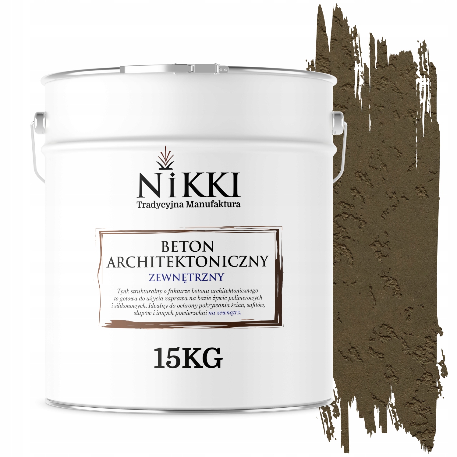 Architektonický dekoratívny betón vonkajší 10 m2 15 kg Khaki tmavý F456