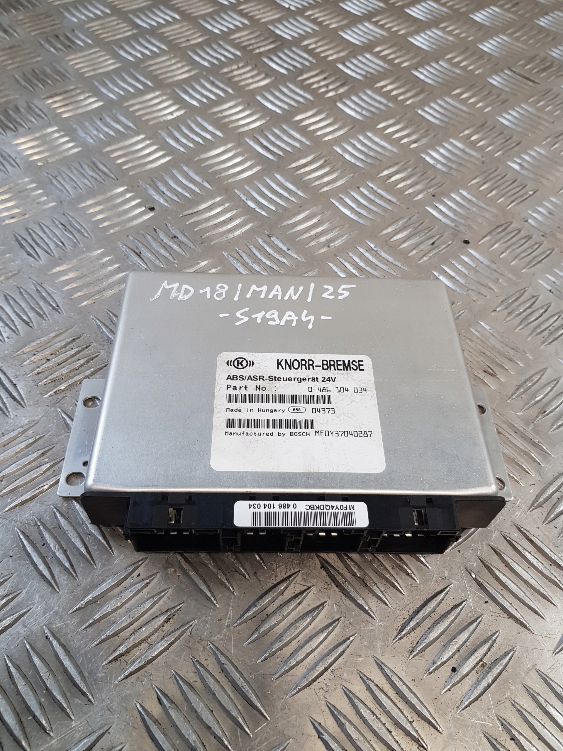 control unit ABS/ASR KNORR-BREMSE 0486104034