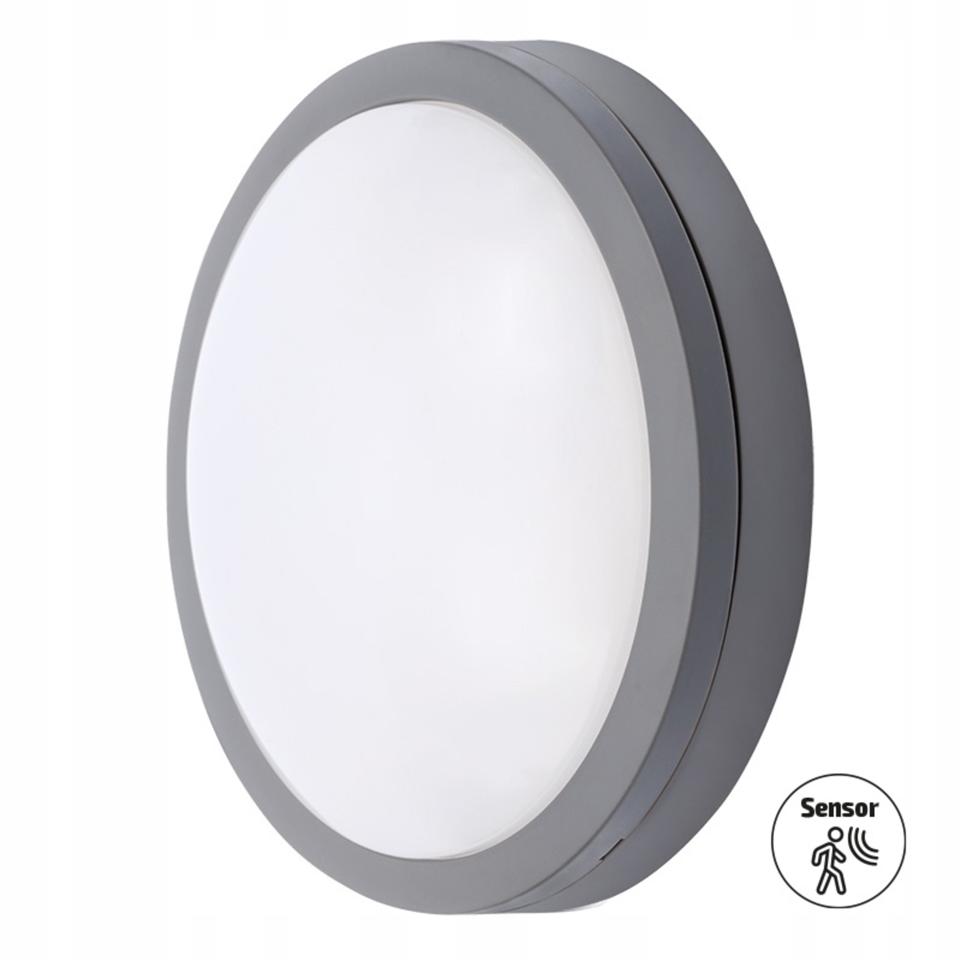Solight Led venkovní světlo Siena 20W, senzor, 1500lm, 4000K, IP54, šedé, 2