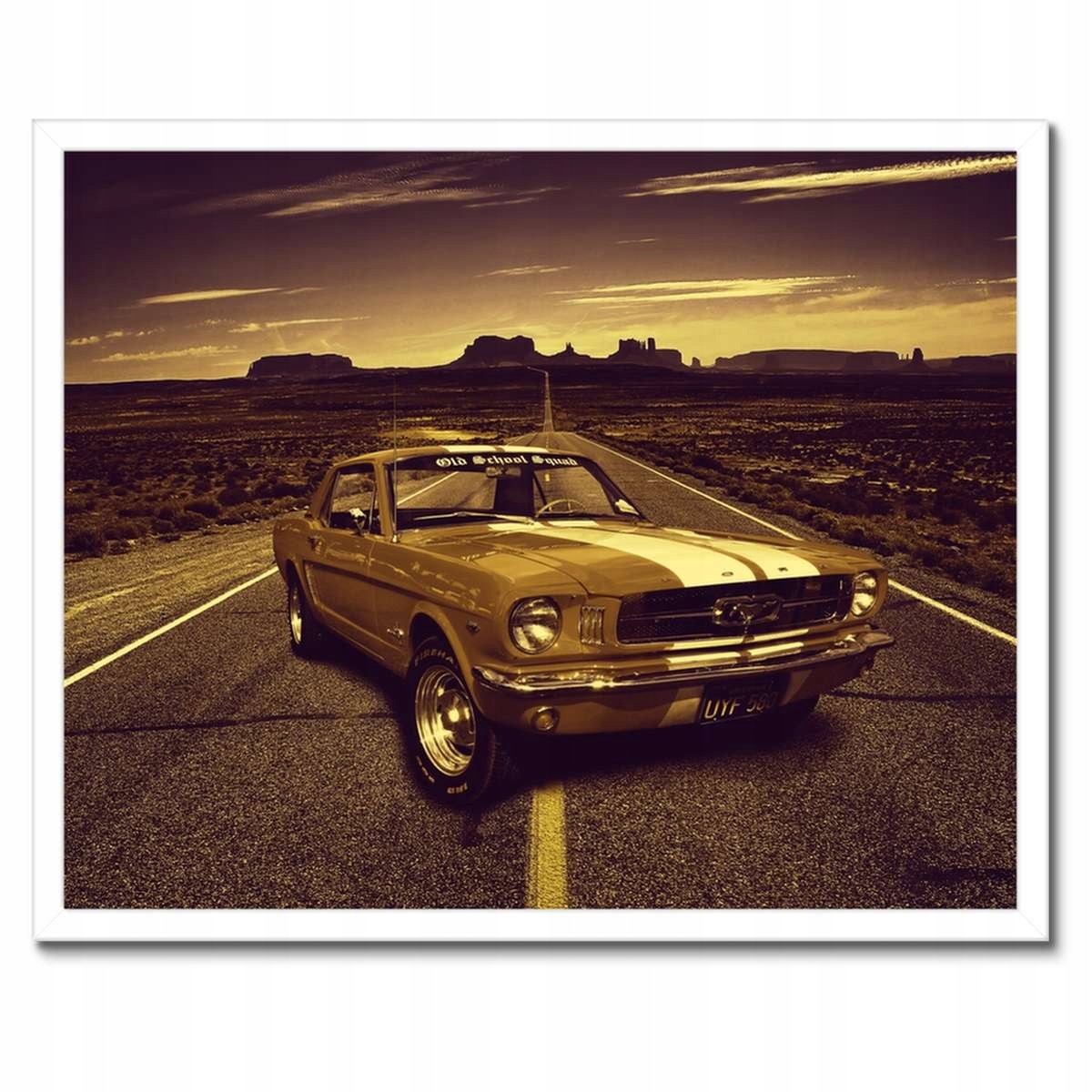 Plakáty v rámu 50x40 Ford Mustang Stará škola