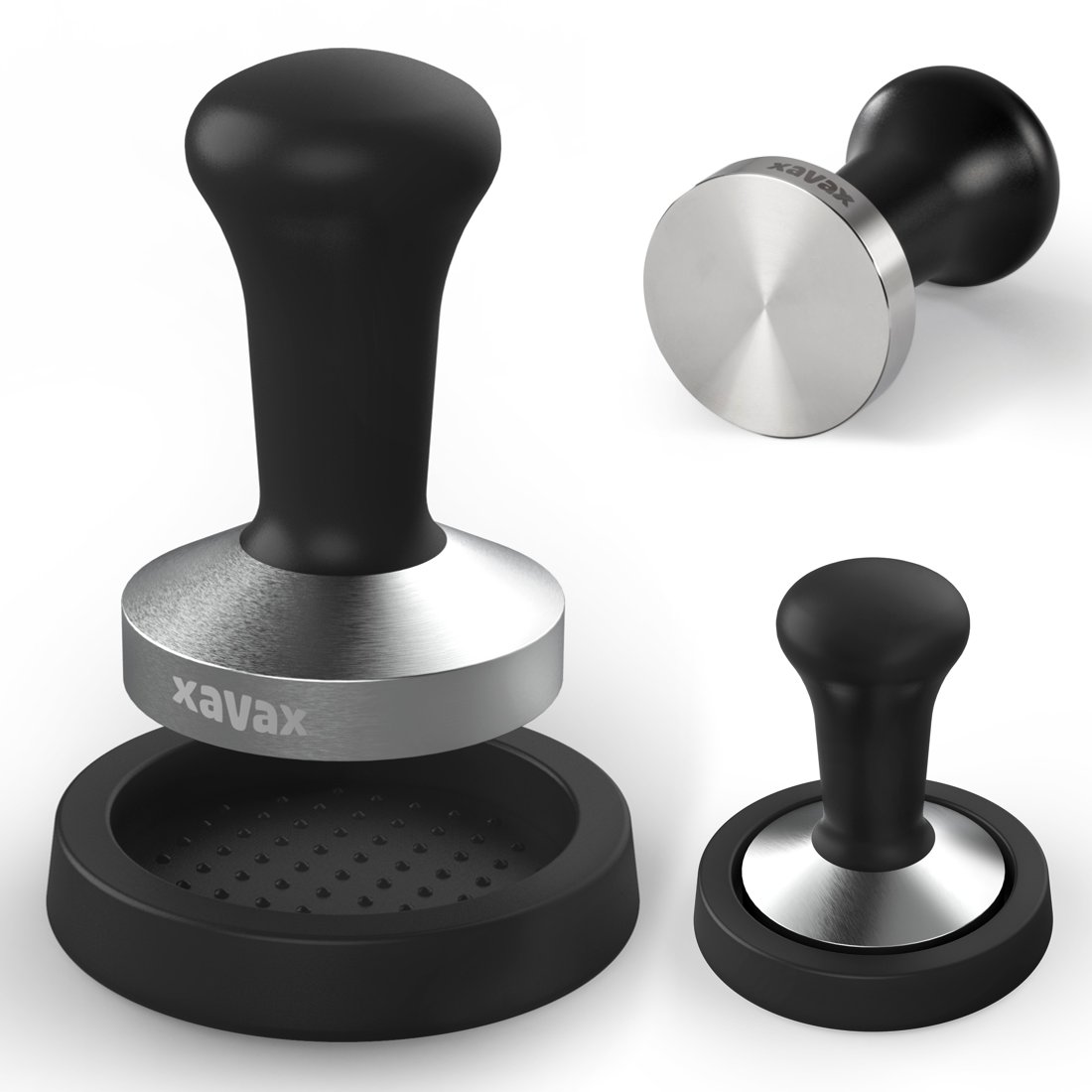 Stalowy Ubijak Do Kawy Tamper 58MM Xavax Barista Mata Silikonowa Zestaw