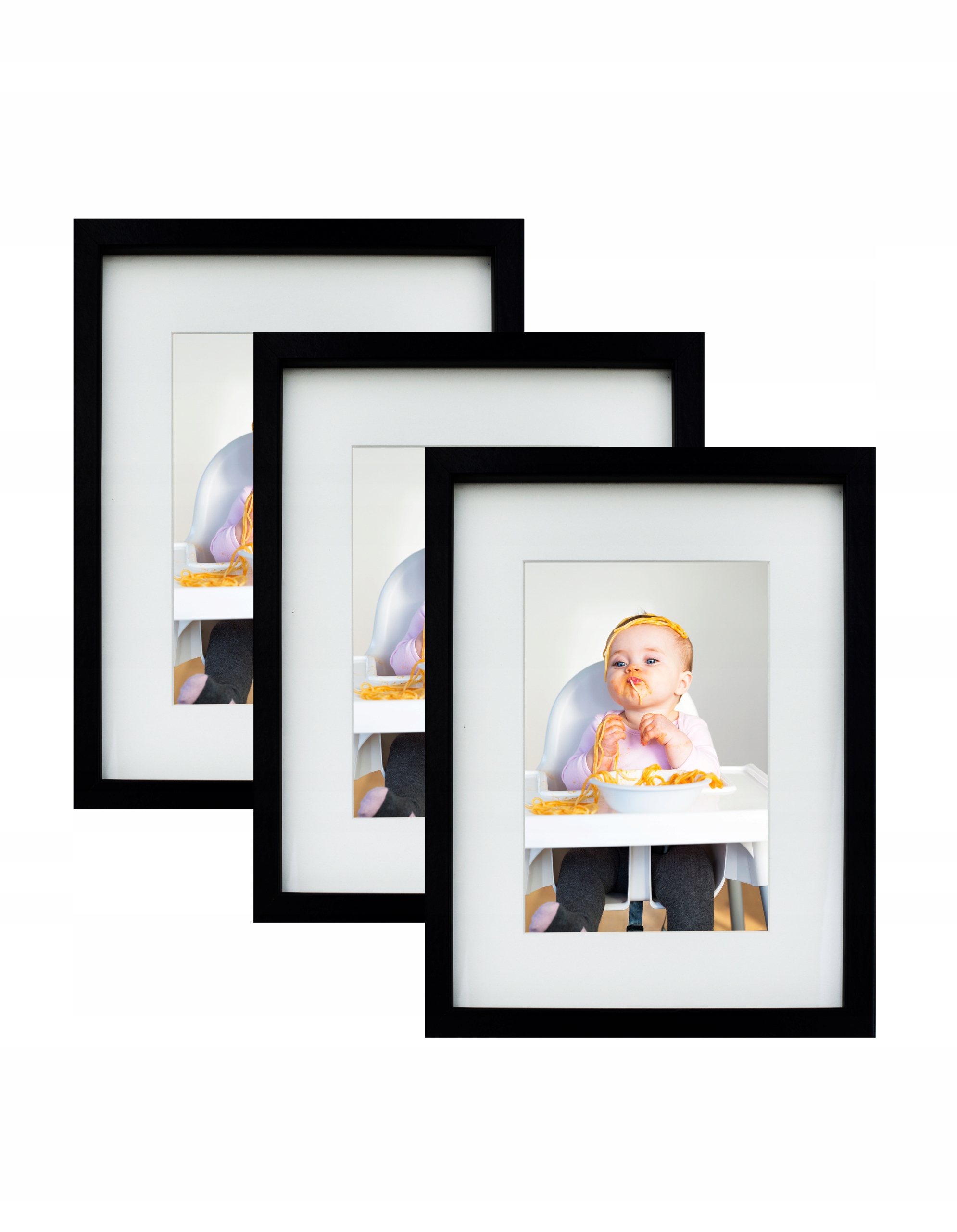 

Zestaw czarnych ramek na zdjęcie 3 szt 15x21 foto