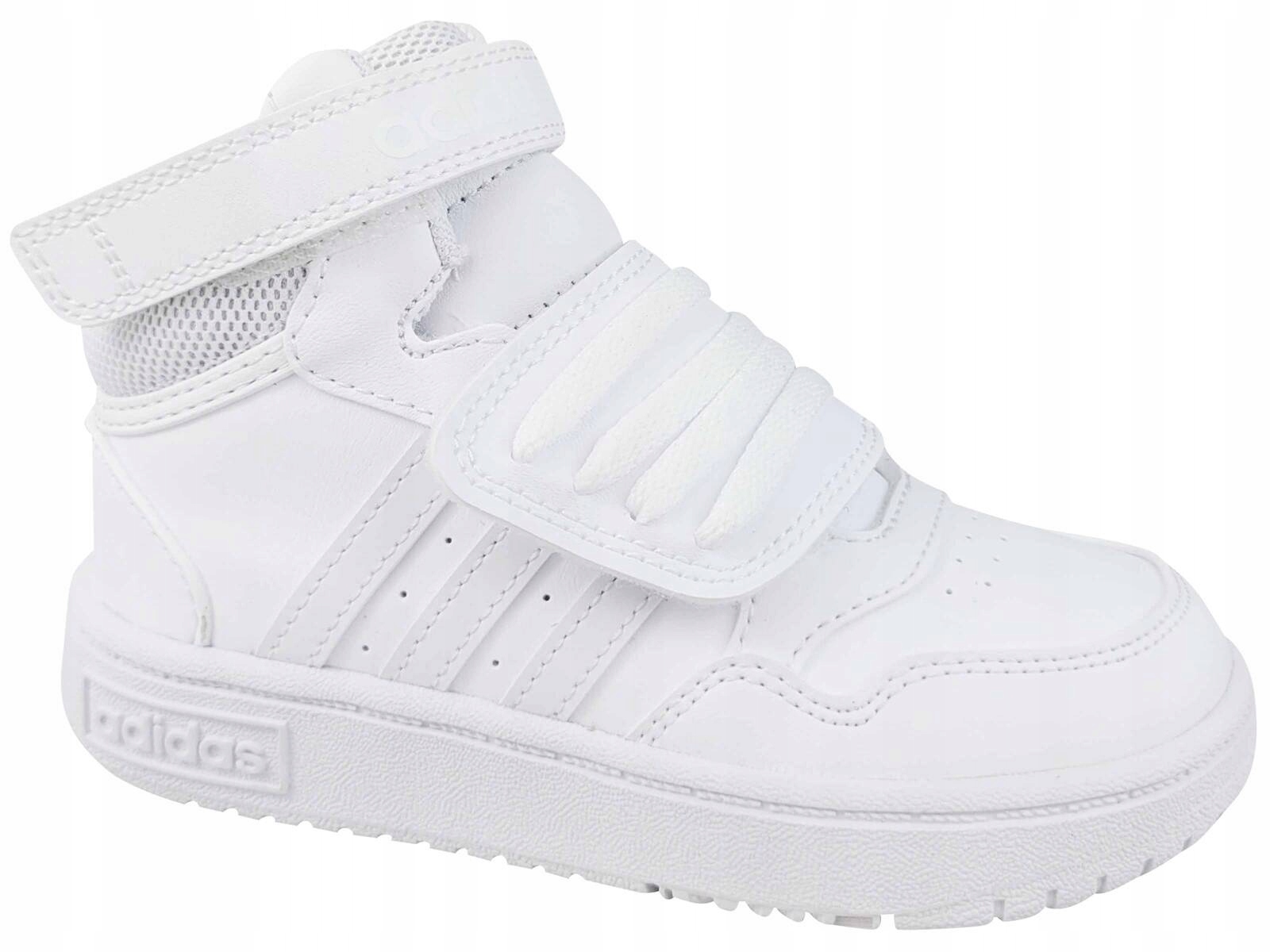 Adidas Hoops MID 3.0 IH7902 Buty Dziecięce Wysokie Białe Na Rzepy Gumkę