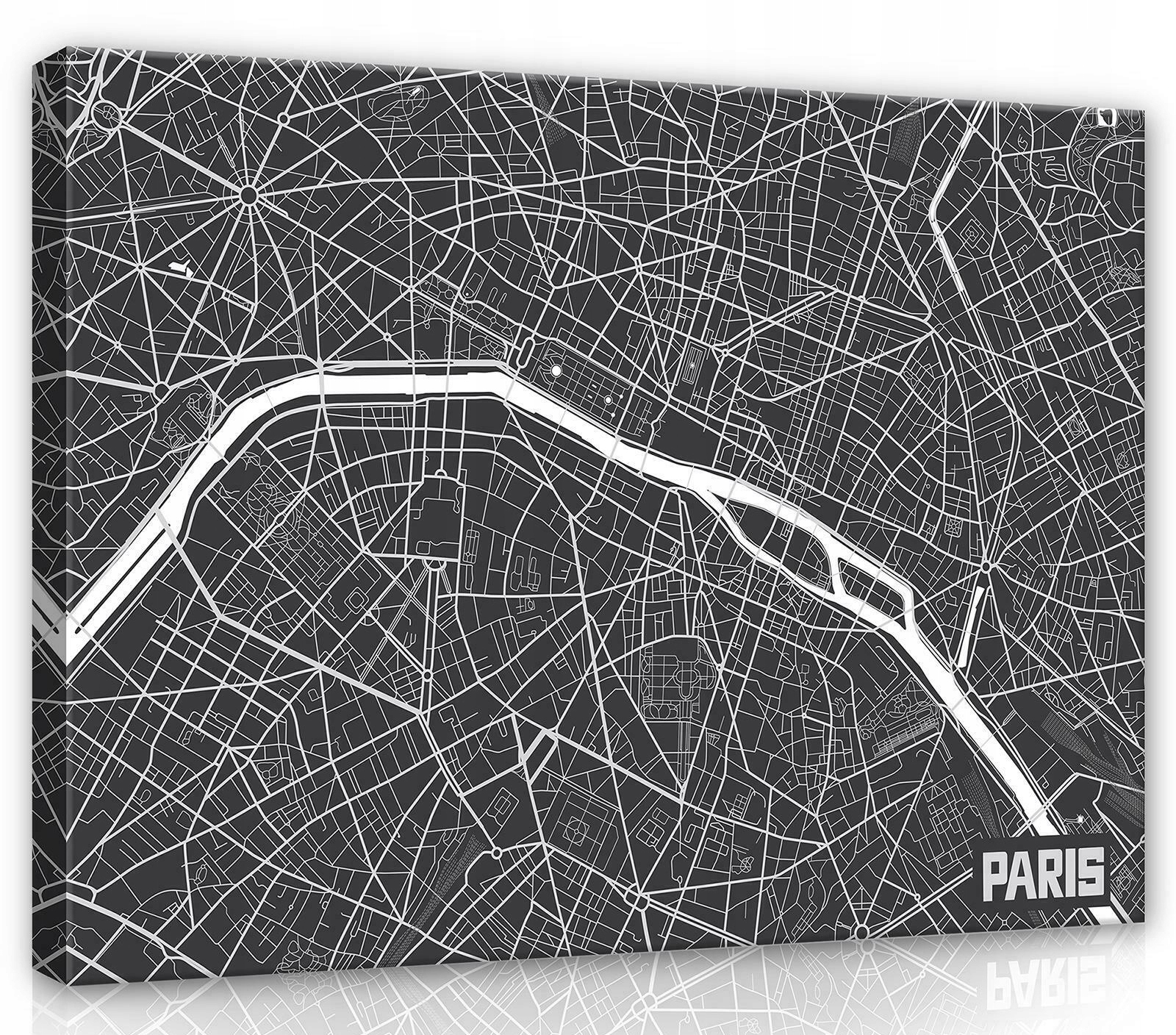 Obraz Na Plátně Plátno 100x75 Paříž Mapa Plán