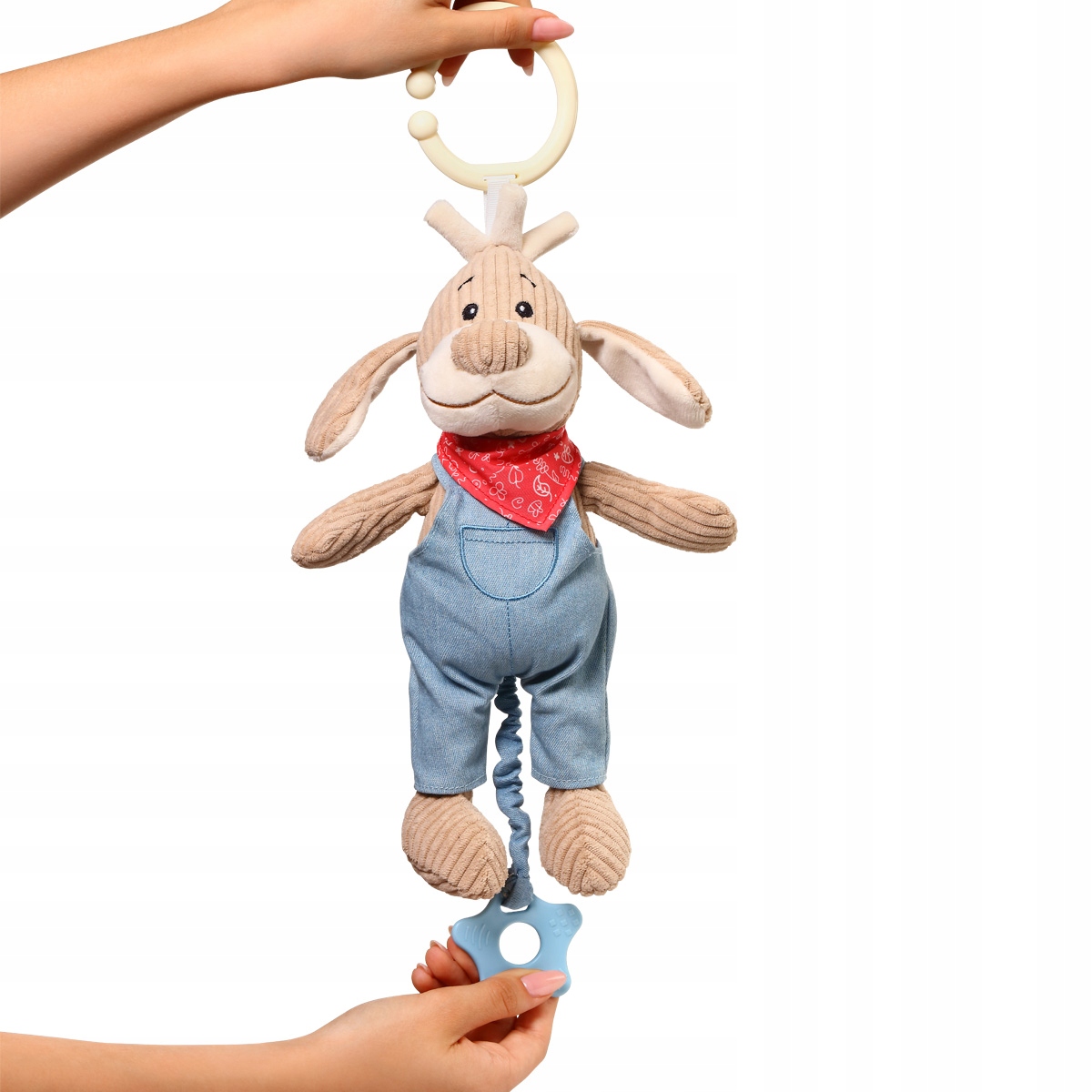 BABYONO ZABAWKA DLA DZIECI Z POZYTYWNKĄ I GRYZAKIEM PIES OGRODNIK 1124/01 Rodzaj pozytywki