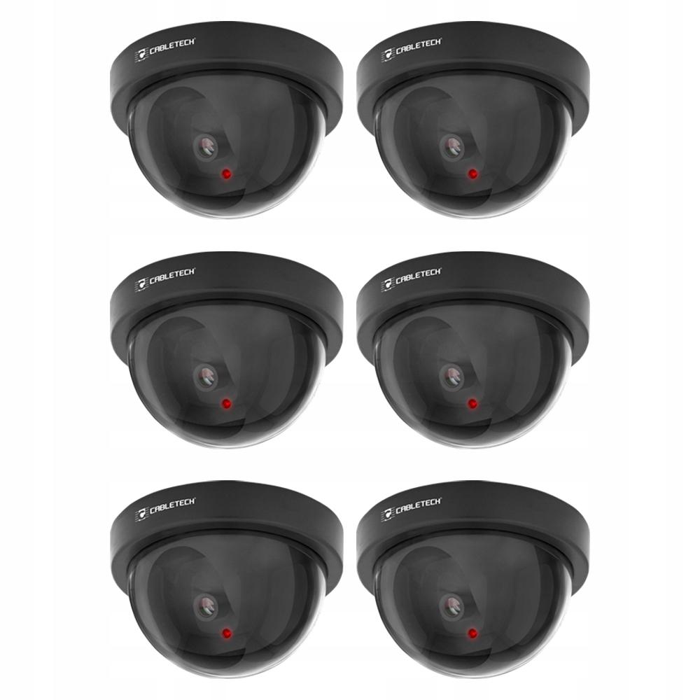 6x ATRAPA ZEWNĘTRZNA KAMERA IP KOPUŁKOWA DIODA LED ZESTAW Model URZ0990