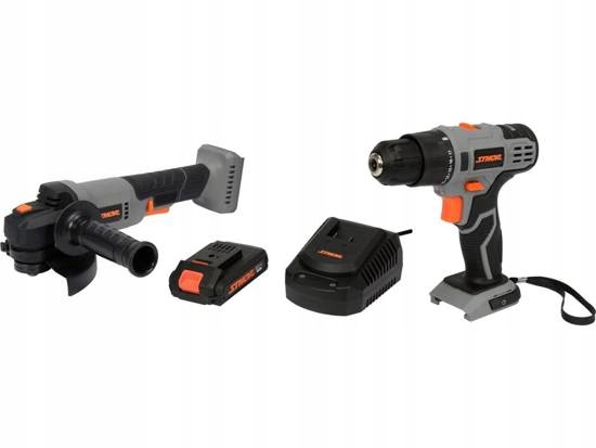 Sthor Sada Úhlová Bruska 125mm Akumulátorový Šroubovák 20V 2Ah 78097