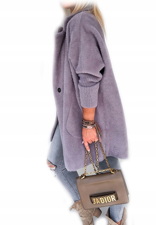 

Płaszcz Alpaka Długi Płaszczyk Wełna Kurtka XL