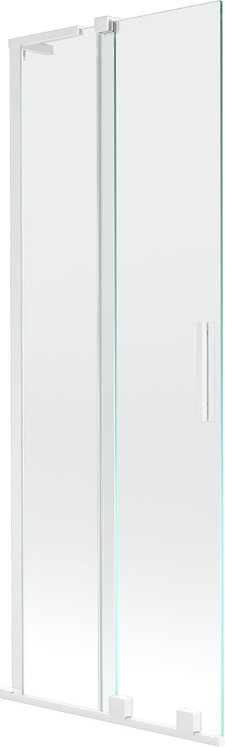 Mexen Velar L Parawan Nawannowy 2-SKRZYDŁOWY 75X150 CM Transparent Biały